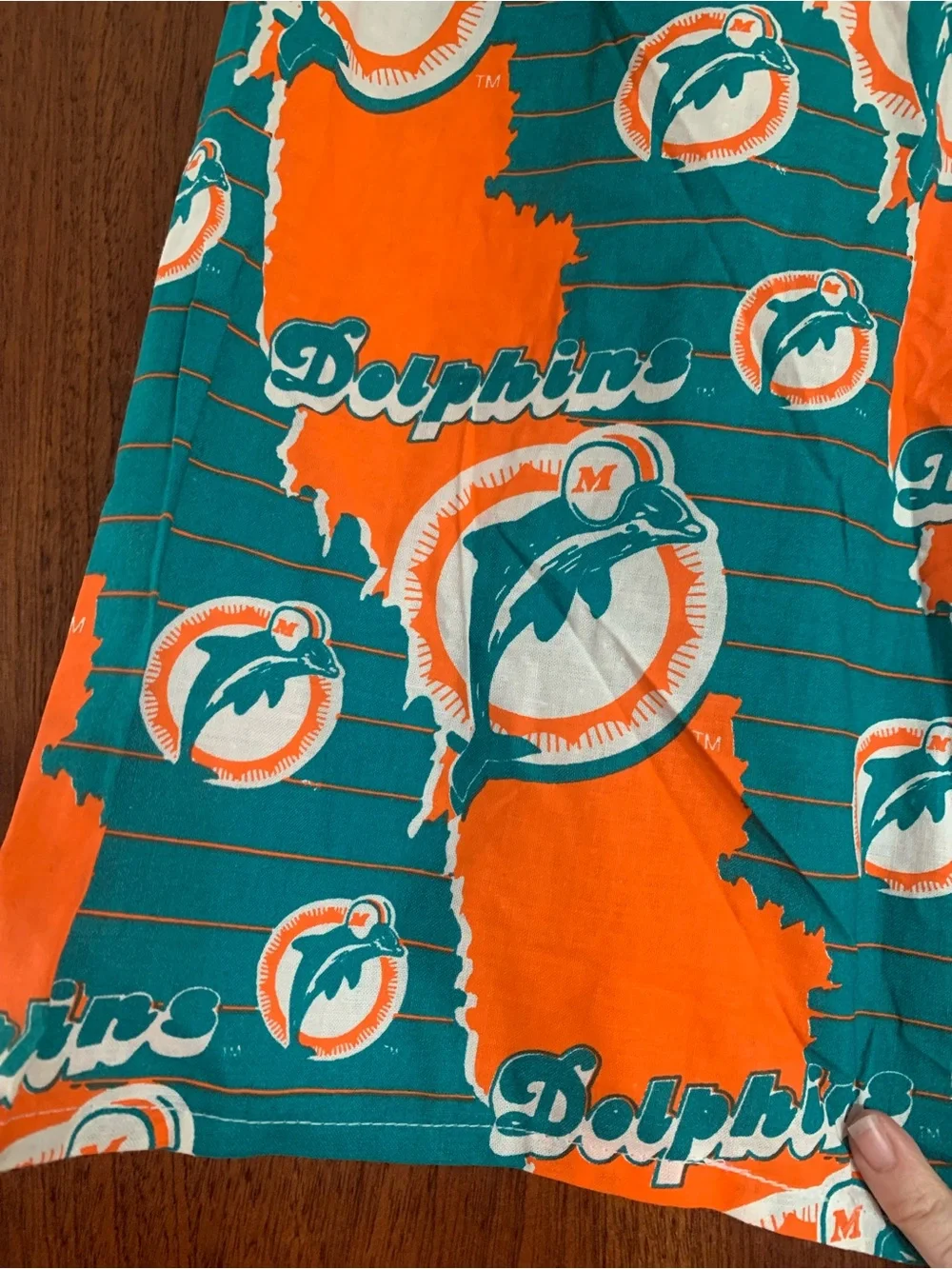 Vintage Miami Dolphins Boxers Bottom Drawer   - Teal & Orange NEW